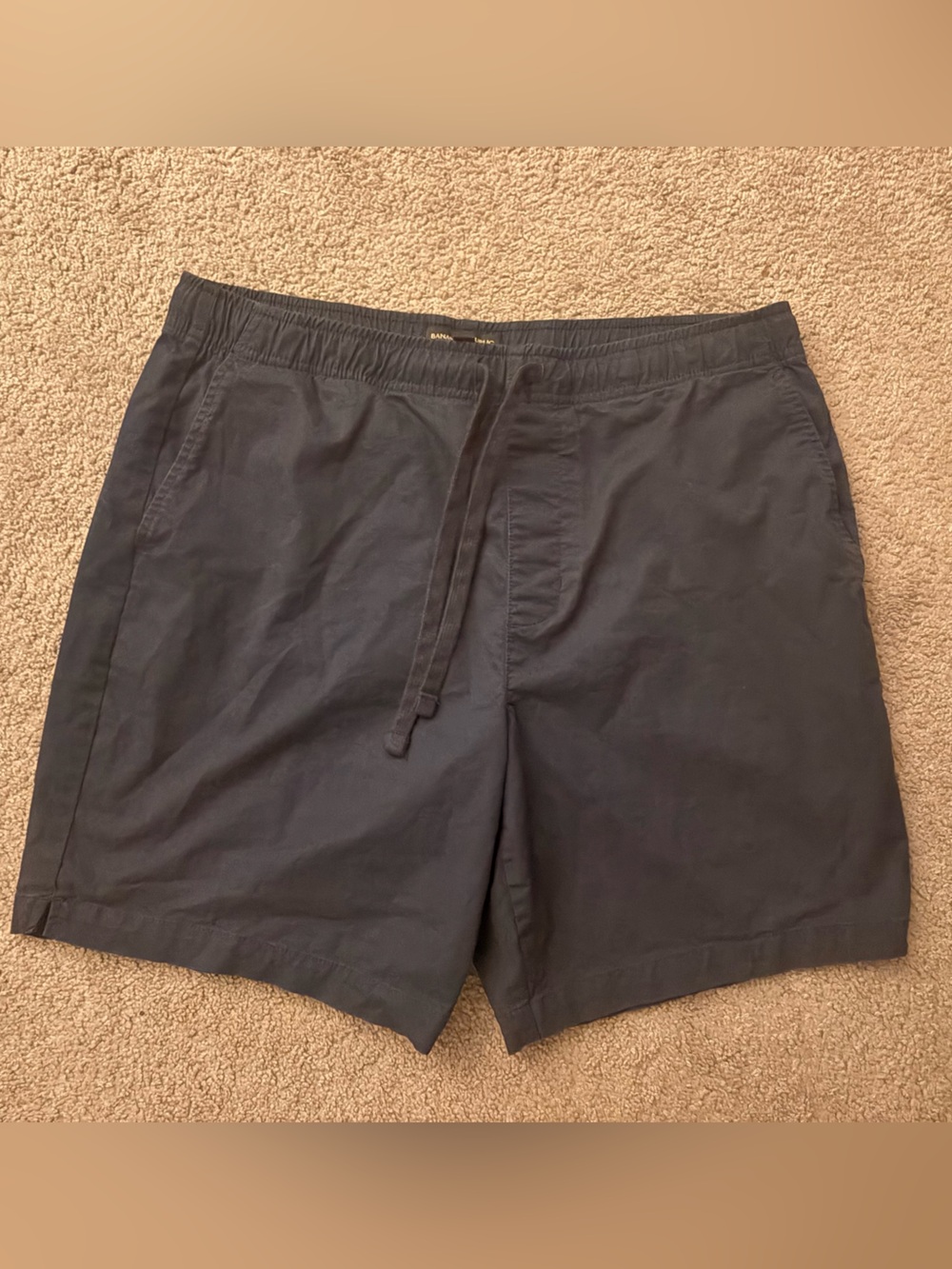 Banana Republic Men's Navy Elastic-Waist Shorts